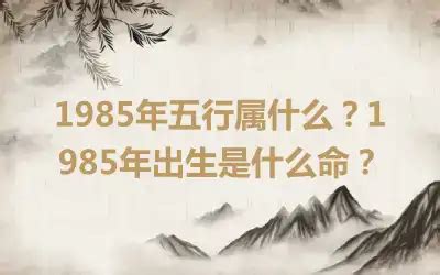 1985年五行缺什么|85年的五行命格 1985年出生是什么命